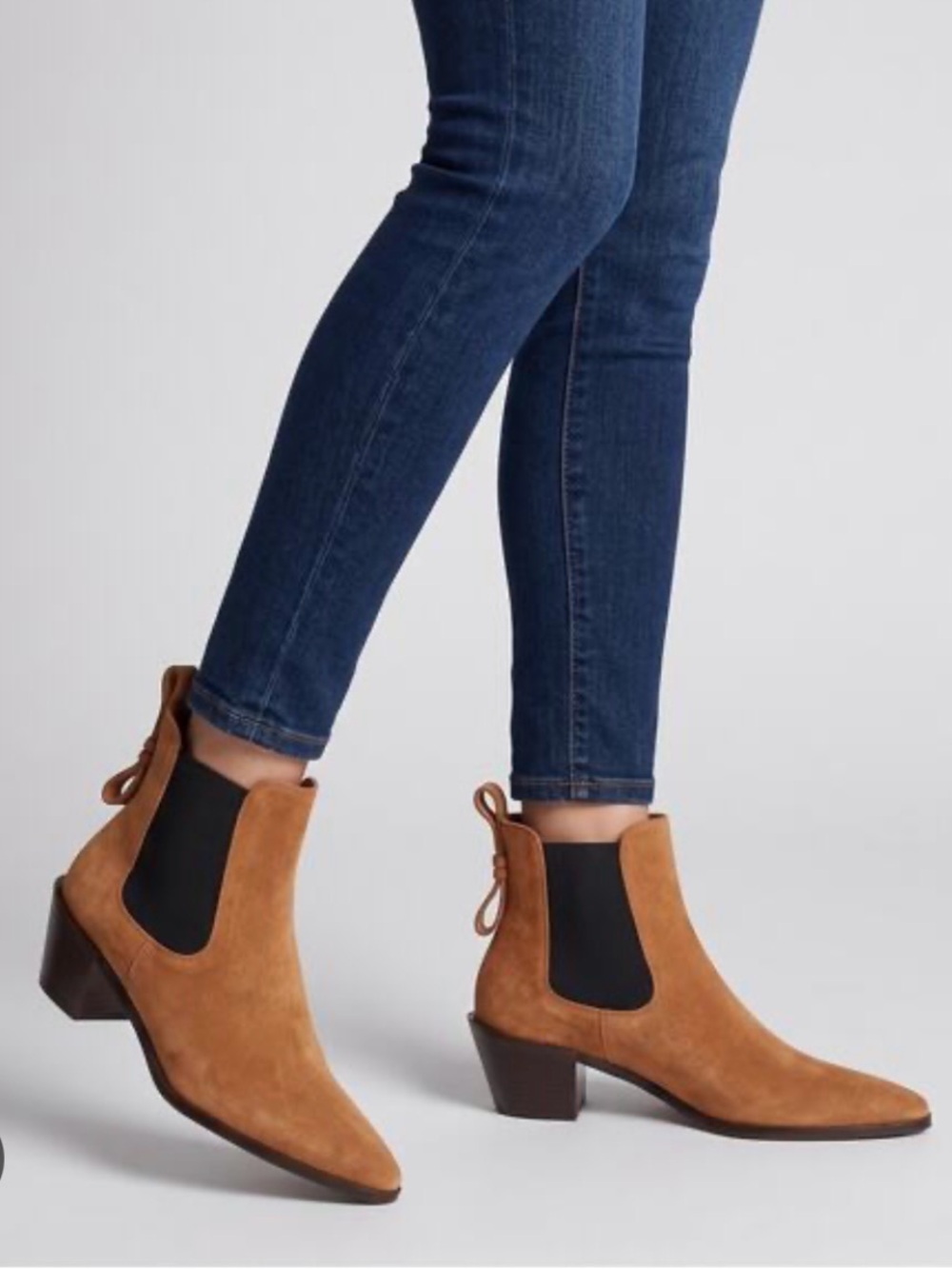 FRAME Le Lexington Suede Chelsea Boots in Whiskey Suede Size 35.5